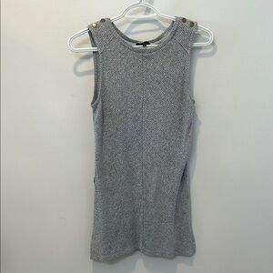 Dynamite Gray Knit Tank Top with Gold Accents